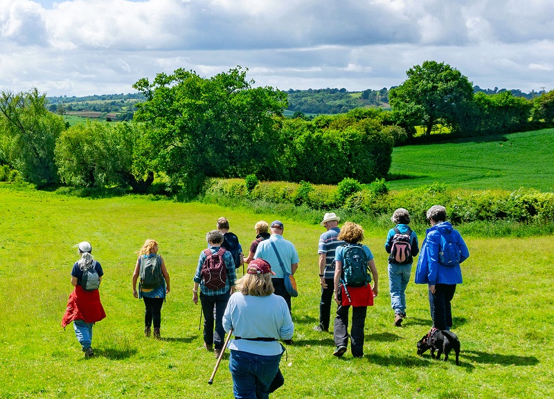 Walkers on the Tenbury walk in Malvern Walking Festival